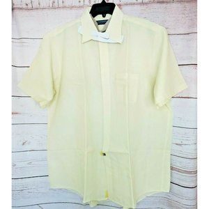 Claybrooke Wrinkle Free 17.5" Wrinkle Free Oxford Short Sleeve Button Up Shirt